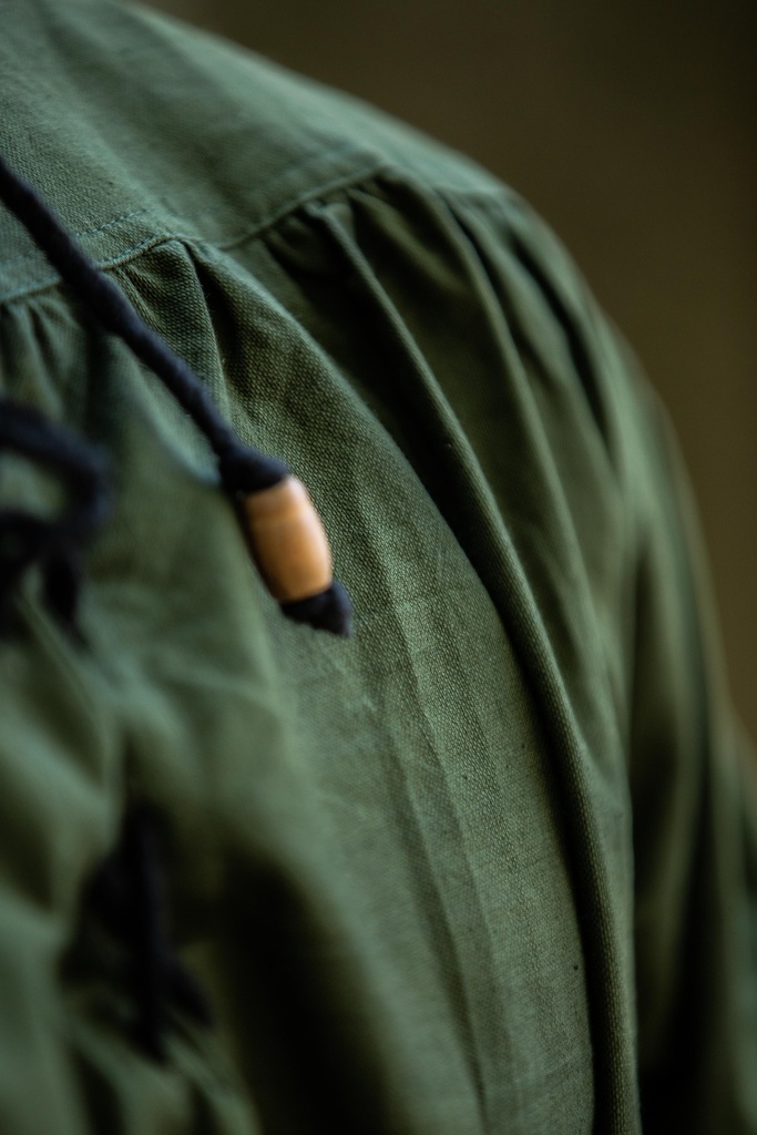 Einfaches Mittelalterhemd grün, Baumwolle Hemd