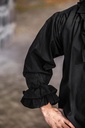 Rüschenhemd Piratenhemd schwarz für Larp und Mittelalter Kostüme 