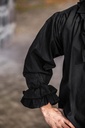 Rüschenhemd Piratenhemd schwarz für Larp und Mittelalter Kostüme 