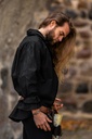 Rüschenhemd Piratenhemd schwarz für Larp und Mittelalter Kostüme 