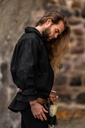 Rüschenhemd Piratenhemd schwarz für Larp und Mittelalter Kostüme 