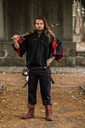 Landsknechthemd "Albert" schwarz-rot, Baumwolle