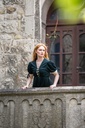Mittelalterliches Sommerkleid "Denise" in grün-natur 