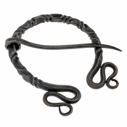 Eisen-Fibel mit Schlangen-Enden - 7 cm Bild 2