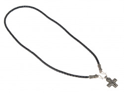 Collier "Terslev" mit Birka-Kruzifix - Zinn Bild 2