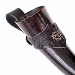Horn mit Halter - Zierniete "Tribal" Bild 2
