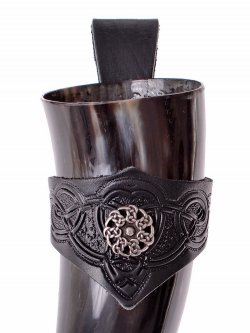 Horn mit Halter - Zierniete "keltisch" Bild 2