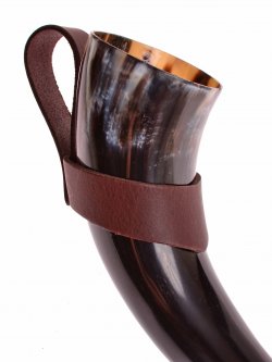 Trinkhorn mit einfachem Halter Bild 2