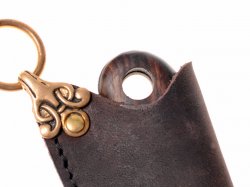 Damast Miniatur-Messer mit Holzgriff Bild 4