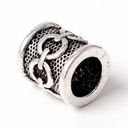 Haarperle "Tonne" - 6 mm Loch Bild 2