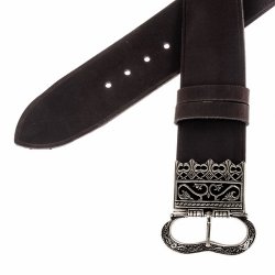Houppelande-Gürtel aus Leder - 5,5 cm Bild 5