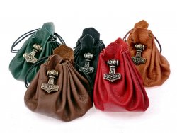 Lederbeutel "Mjölnir" - extra groß Bild 3