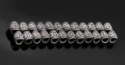 24 Haarperlen "Futhark" - 8 mm Loch Bild 3