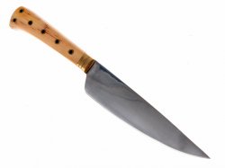 Mittelalterliches Messer - Holz / Messing Bild 2
