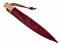 Mittelalterliches Messer - Holz / Messing Bild 5