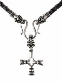 Collier "Fossi" mit Wolfskreuz Bild 3