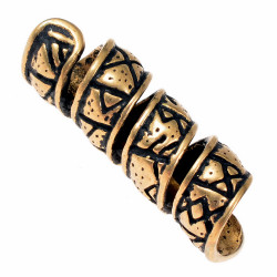 Haarperel "Futhark" - 5 mm Loch Bild 2