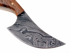 Damast Neck-Knife mit Holzgriff Bild 3