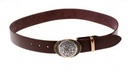 Buckle-Belt 4 cm / Zweifarbig - Spaltleder Bild 3