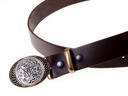Buckle-Belt 4 cm / Zweifarbig - Kernleder Bild 3