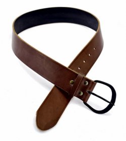 Gürtel mit runder Eisenschnalle - 5 cm Bild 4