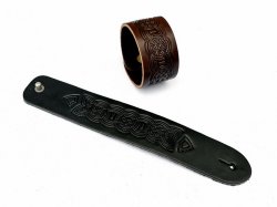 Leder-Armband in 4 cm Breite - Flechtband Bild 2
