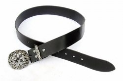 Buckle-Belt 4 cm / Keltisch - Kernleder Bild 2
