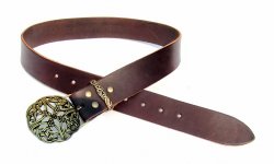 Buckle-Belt 4 cm / Keltisch - Kernleder Bild 3