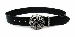Buckle-Belt 4 cm / Keltisch - Spaltleder Bild 2