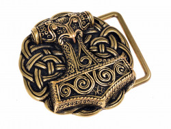 Thorshammer-Buckle mit Knoten - für 4 cm Bild 2
