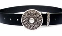 Buckle-Belt 4 cm / Arabeske - Spaltleder Bild 3