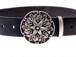 Buckle-Belt 4 cm / Akanthus - Kernleder Bild 3