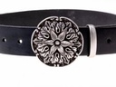 Buckle-Belt 4 cm / Akanthus - Kernleder Bild 3