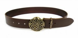 Buckle-Belt 4 cm / Knoten - Spaltleder Bild 3