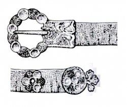 Mittelalter-Gürtel 2 cm / Ende + Nieten Bild 5