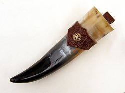 Trinkhorn-Halter - Prägung + Niete / klein Bild 4