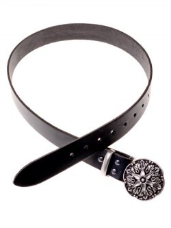Buckle-Belt 4 cm / Akanthus - Spaltleder Bild 2