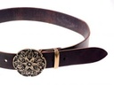 Buckle-Belt 4 cm / Akanthus - Spaltleder Bild 3