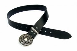 Buckle-Belt 4 cm / Arabeske - Kernleder Bild 3