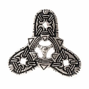 Kleeblattfibel im Borrestil Bronze