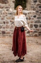Mittelalterrock mit Stickerei "Svenja" Rot