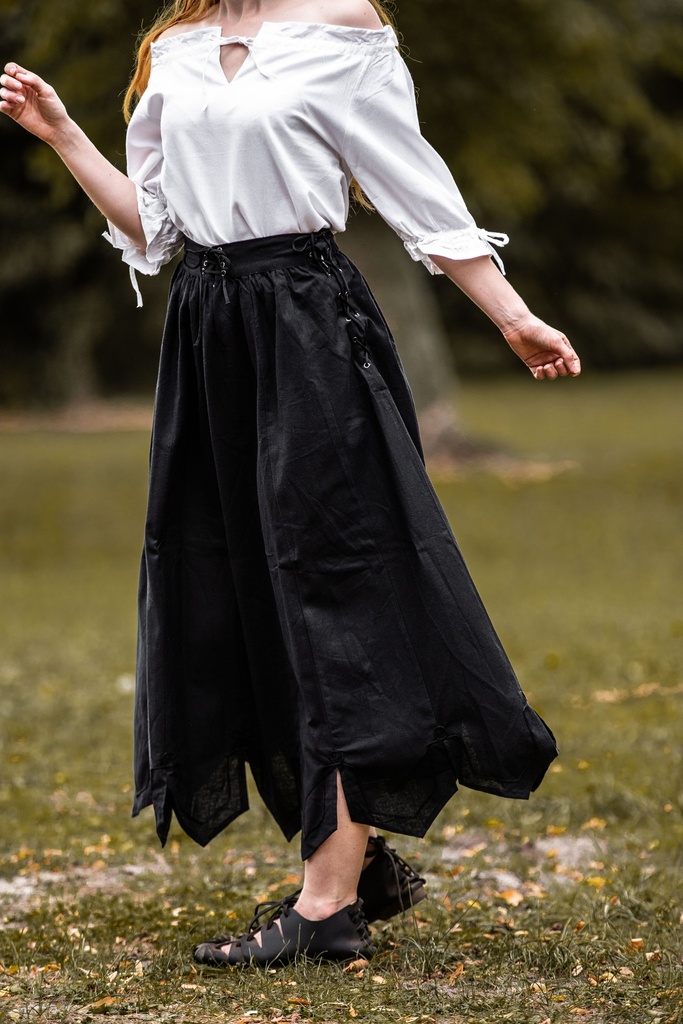 Mittelalterrock mit Stickerei "Svenja" Schwarz