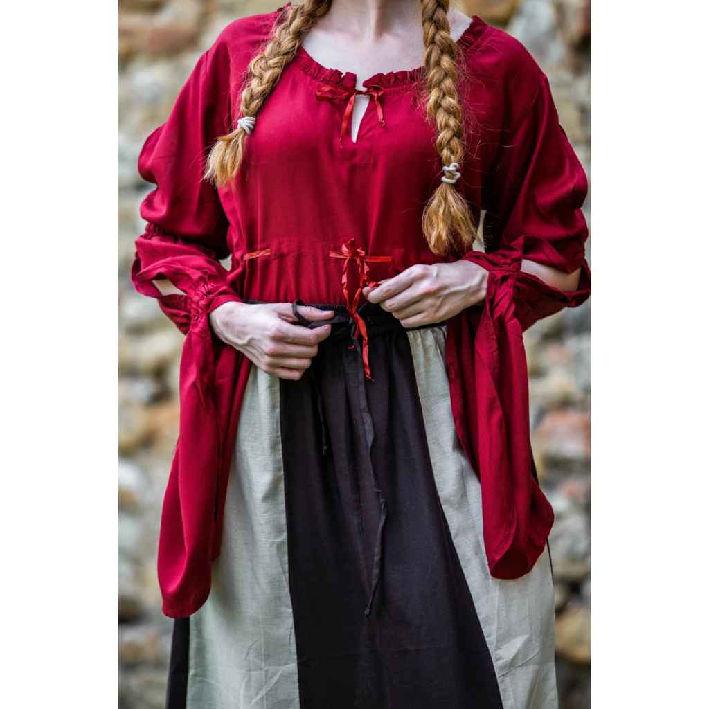Bluse 'Victoria' mit Raffärmeln - Larp und Mittelalter Gewand