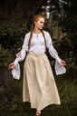 Bluse 'Victoria' mit Raffärmeln Weiß 100% Viskose