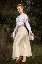 Bluse 'Victoria' mit Raffärmeln Weiß 100% Viskose