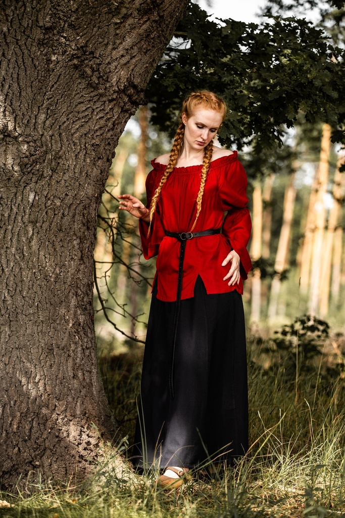 Bluse "Emma" Rot - die Klassische Mittelalterbluse