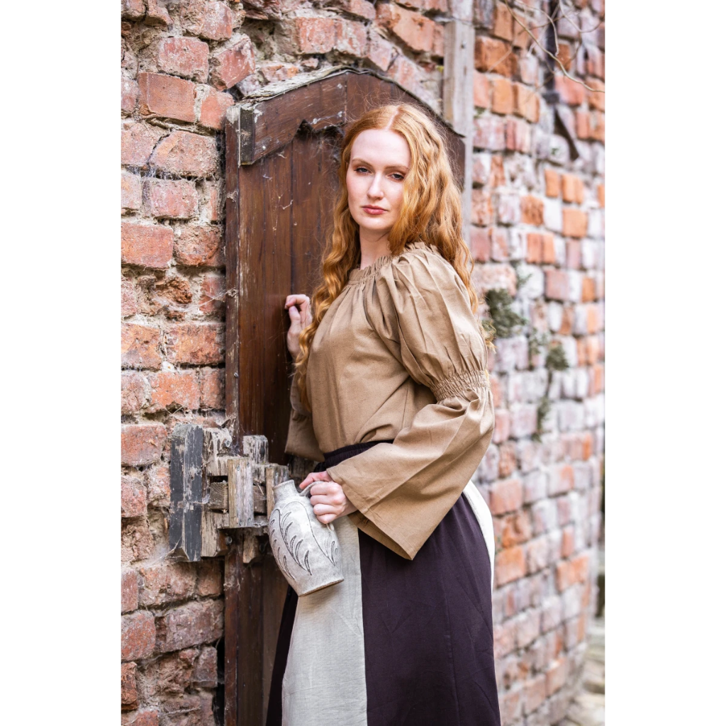 Bluse "Coletta" Braun - die Klassische Mittelalterbluse