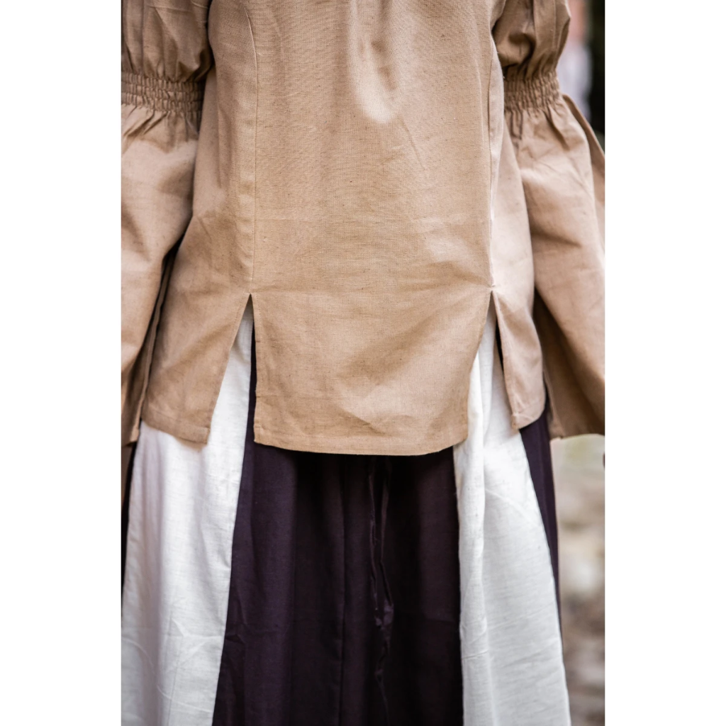 Bluse "Coletta" Braun - die Klassische Mittelalterbluse