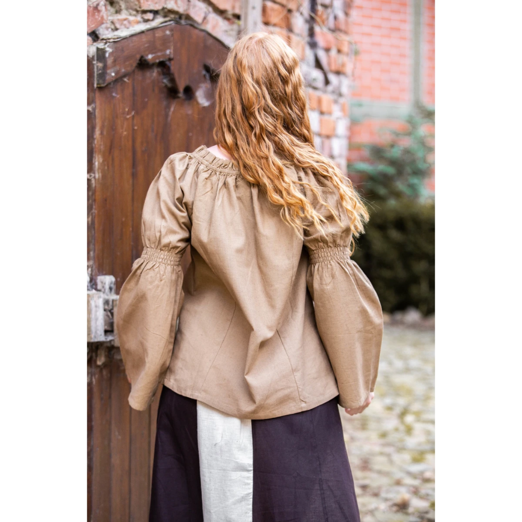 Bluse "Coletta" Braun - die Klassische Mittelalterbluse