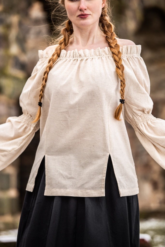Bluse "Coletta" Natur - die Klassische Mittelalterbluse
